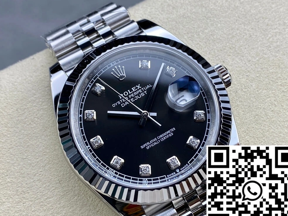 Clean M126334-0012 Dial Black Datejust Rolex Factory 1026